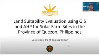 Land Suitability Evaluation Using GIS and AHP for Solar Farm Sites in the Province of Quezon
