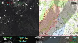 Infrared aerial video (1/2) of fire activity north of Lake Thomas Edison