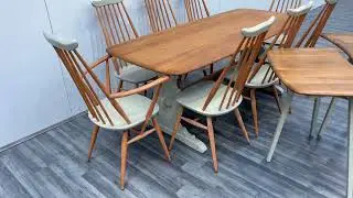 Ercol Dining Set with 2 Extension Tables and 8 Dining Chairs