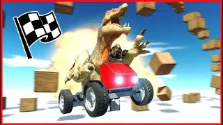 Mutant Car Racing in Animal Revolt Battle Simulator - ARBS