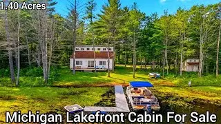 Michigan Lakefront Cabins For Sale | $379k | Michigan Waterfront Property For Sale | Garage House