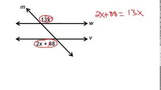 Finding Angles in Parallel Lines With Expressions