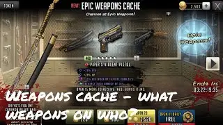 Weapons Cache - What weapons on who? The Walking Dead: Road To Survival TWD