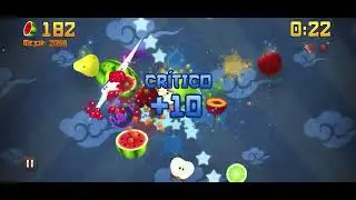 1412 puntos en 1:40 minutos Jugando al Fruit Ninja