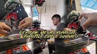 🛠️Service Balik Mesin Rumput Mitsubishi Arimitsu Tb33✅Throttle Cable Jammed ✅Regrease Cable