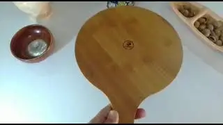 Tabla bamb&uacute; pizza plate 24 cm con mango madera