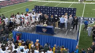 Презентация трофея Sugar Bowl 2026 команды Ole Miss Rebels | Тринидад Чамблисс и Пит Голдинг посл...