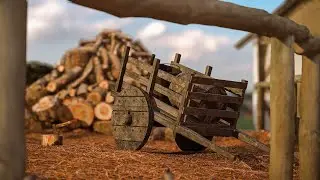 SideFX Houdini Modeling a Game-ready Asset - Wooden cart | Blockout, UV's, Color ID's