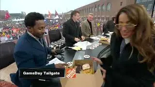 ESPN college game day tailgate food in Ann Arbor Michigan today
