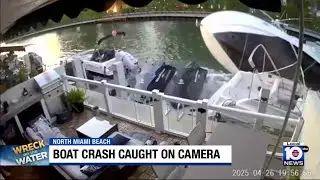 North Miami Beach boat crash caught on camera