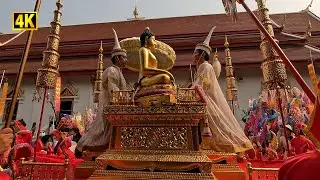 Songkran Festival in Chiang Mai, Thailand | Traditional Ceremonies in the Temple (April 16, 2023)