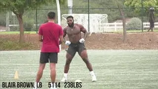 Blair Brown - NFL Free Agent linebacker workout 8/18/20