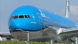 BOEING 777-306 KLM (JOHANNESBURG TO AMSTERDAM) LANDED SCHIPHOL AIRPORT PLANE SPOTTING / PHBVK KL592