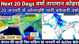 NEXT 20 Days RainFall Fog Temperature Weather System Analysis 6 January 2026 Update. 