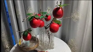 Creative ideas，Make a beautiful apple tree with balloons and cotton#diy#crafts#creative ideas