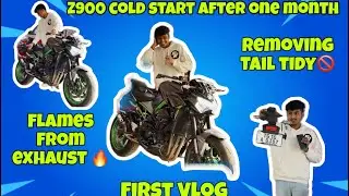 Z900 Coldstart after one month and Removing Tail Tidy🔥