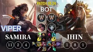 HLE Viper Samira vs Jhin Bot - KR Patch 10.24