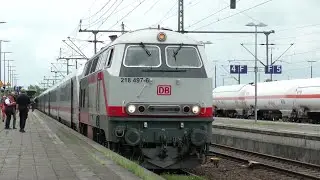 Doppeltes Gl&uuml;ck am IC 2214/16 | 218 497-6 + 101 002-4 mit Makro