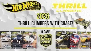 First Look! 2026 Thrill Climbers Hot Wheels Premium Q Case | Gasser CHASE, Lancer Evo, Porsche 914