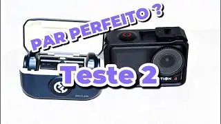 Dji osmo action 4 teste 2# testando um cartão de memória e posição da câmera .