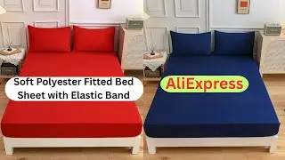 Soft Polyester Fitted Bed Sheet with Elastic Band | Single to King Size Mattress Cover (120&ndash;220cm)