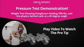 Самодельное крепление для телевизора HangSmart No Stud &mdash; демонстрация испытаний на нагрузку и давление