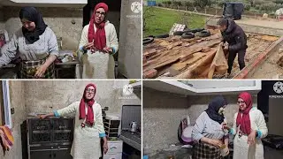 أنا والميمة اليوم فروينا حصلنا 😭أوفؤاد خرج من الخدمة وحصلاتو الشتاء 😱جا مسكين كول فازݣ بالماء 😓