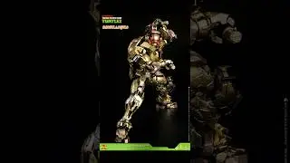 From HEATBOYS HB0092 MechaHeat Series Alloy Mecha Ninja Turtle Michelangelo Golden Edition