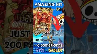 AMAZING FIRST PACK LUCK! GOLDEN DON!! Card! 0.000167 Pull Odds! One Piece PRB-01 The Best Set