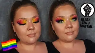 MY BIRTHDAY RAINBOW MAKEUP - PRIDE MONTH: BLACK LIVES MATTER✊🏿✊🏾✊🏽✊🏼✊🏻