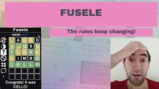 Fusele: Wordle but the rules keep changing (7 Oct 2025)  #variant #wordgames #puzzle #speedsolving