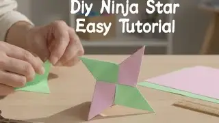 Making a origami paper ninja star   