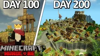 200 Days of Minecraft Hardcore building a REALISTIC Civilization