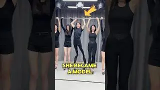 Девушка надела каблуки, чтобы выглядеть как модель.