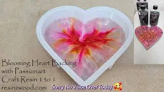 Blooming Heart Backing PassionArt Craft Resin