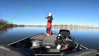 Winter Bass Fishing in Kansas! More Jerkbait, Lipless Crank Bass on Pleasanton Lake East