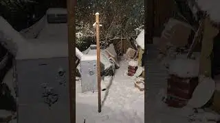 star wars garden snow is falling
