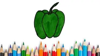 How to draw a capcicum| easy drawing by capcicum art video|