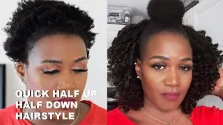A QUICK NATURAL 4C HAIR HALF UP HALF DOWN HAIRSTYLE |CURLS CURLS  (Factory Direct)