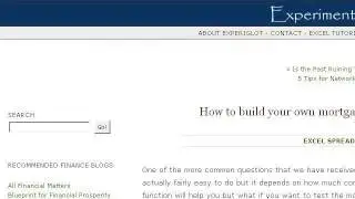 How to make a Fixed Rate Loan/Mortgage Calculator in Excel