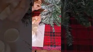Easy Christmas Hack! Flock your own tree with no mess!! #christmasdiy #diychristmastree #christmas