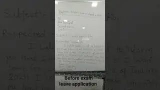 Before exam leave application, #while writing this letter  keep some space #viral #application