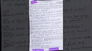 A.N.M.(2nd year) Midwifery Question 📝🎯📝75/75 Marks Target in Exam.....🎯