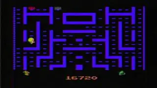 Jr Pac-Man Atari 2600 gameplay / high score run