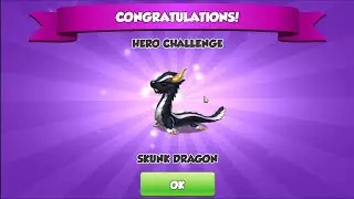 Finished Hero Challenge Skunk Dragon | Level 231 Dragon Grid | Dragon Mania Legends