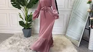 Islamic Clothing Velvet Abaya Dress For Muslim Women | Muslim Dress | Abaya Dress