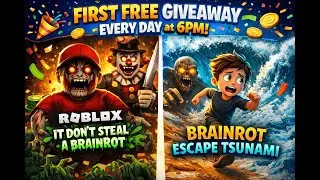 🎉 First Free Giveaway Every Day at 6PM! | Roblox & iOS Brainrot Games