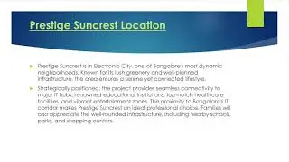 Luxury Meets Business Sense: Prestige Suncrest&rsquo;s Investment Value Explained