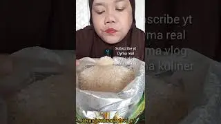 DYMA KULINER 💕ASMR RAW RICE EATING 💕Makan Beras Mentah💕#shorts #asmr #mukbang