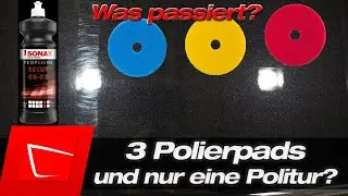 Polieren lernen - Wie unterschiedlich arbeiten Polierpads mit Heavy Cut Politur? Test Soanx EX0505